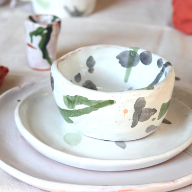 Ceramic Handmade Soup Bowl in Watercolour Aesthetic